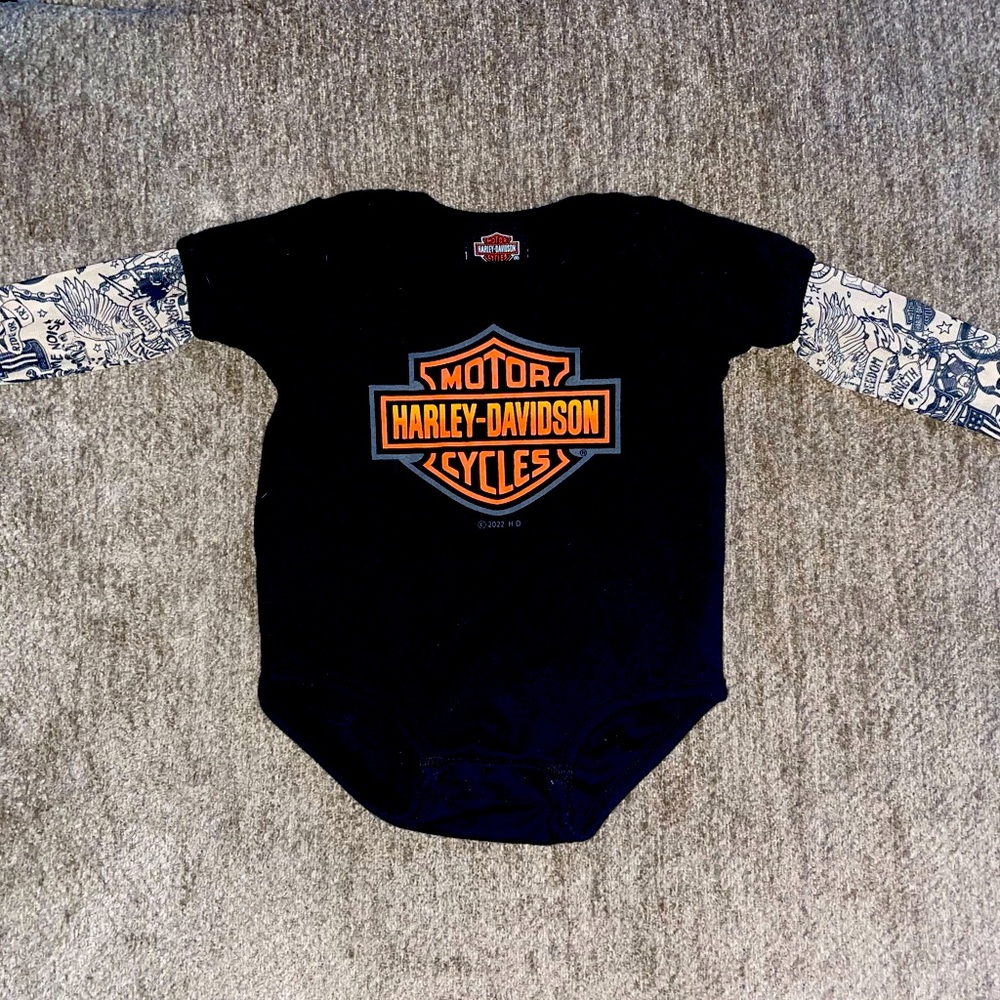 Harley-Davidson Sleeve Tattoo Onesie